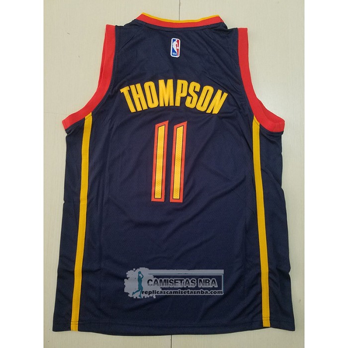 Camiseta Golden State Warriors Klay Thompson NO 11 Ciudad 2020-21 Negro